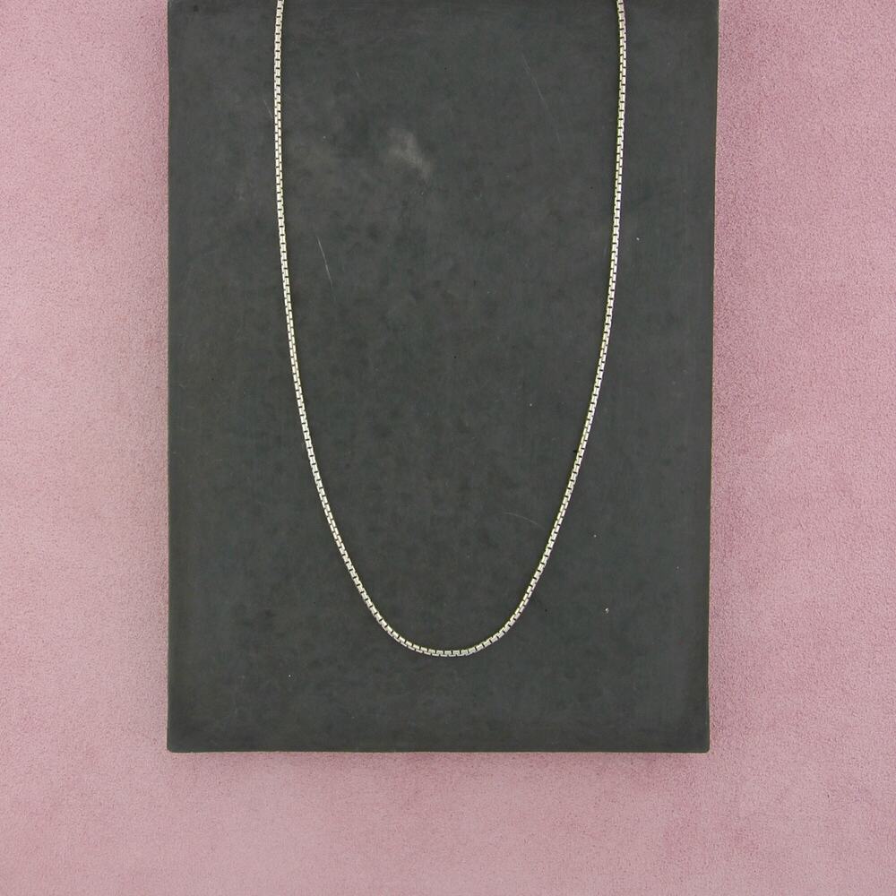 sterling silver 2mm rounded box chain necklace size 20in